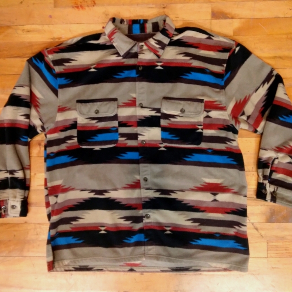 Southwestern Patterned Button-Up Shirt